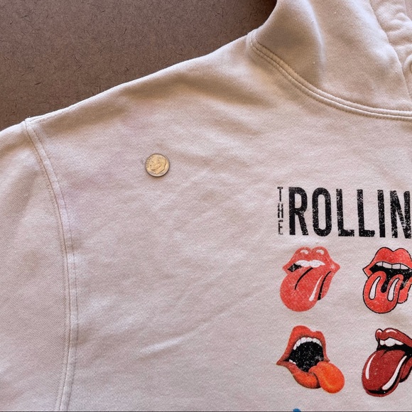 ROLLING STONES BEIGE BUCKLE HOODIE SZ:S/M/L/XL - Picture 6 of 8